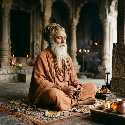 Genuine devotee in meditation